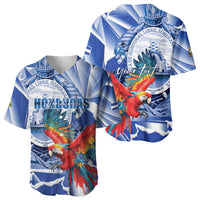 Personalized Honduras Scarlet Macaw Baseball Jersey Happy Independence Day