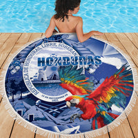 Honduras Scarlet Macaw Beach Blanket Happy Independence Day