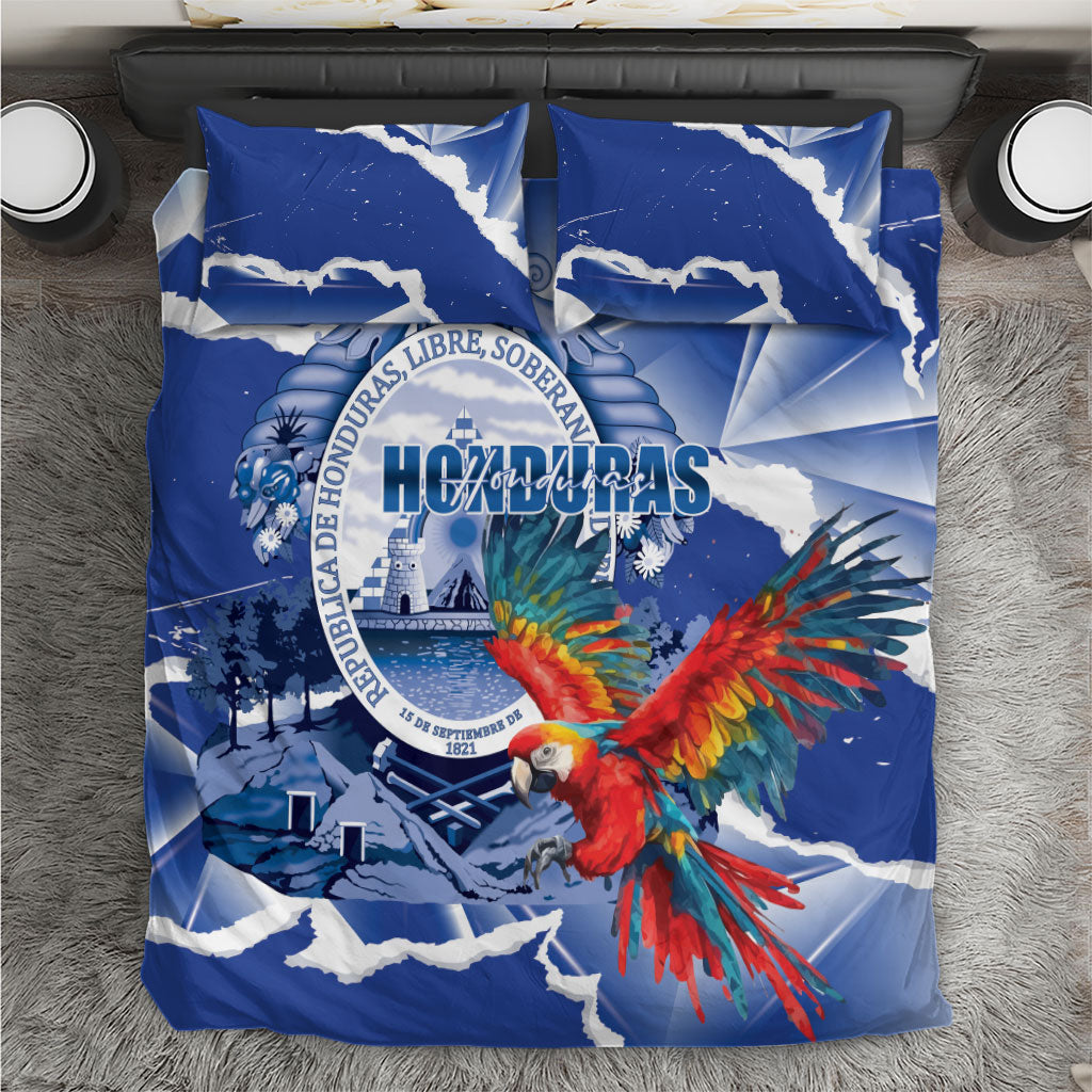 Honduras Scarlet Macaw Bedding Set Happy Independence Day