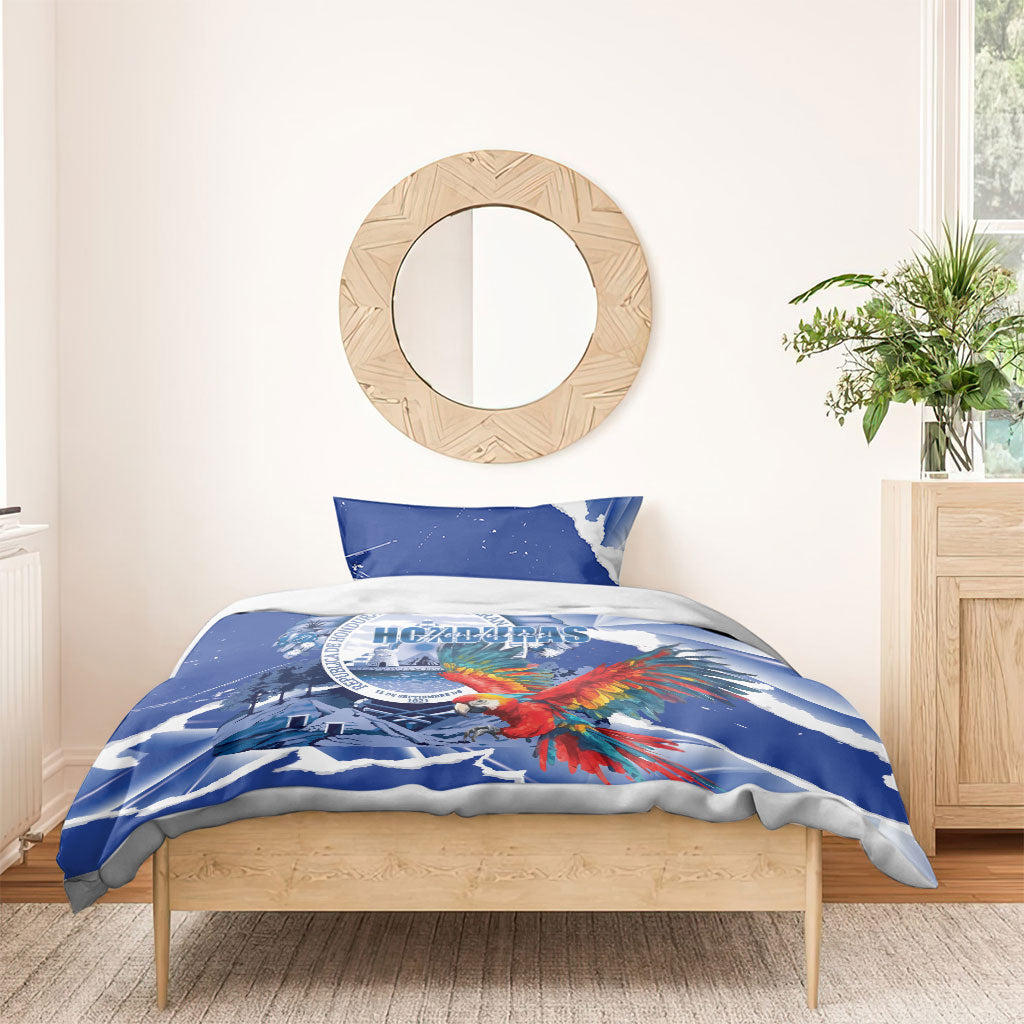 Honduras Scarlet Macaw Bedding Set Happy Independence Day