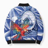 Personalized Honduras Scarlet Macaw Bomber Puffer Jacket Happy Independence Day