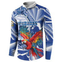 Personalized Honduras Scarlet Macaw Button Sweatshirt Happy Independence Day