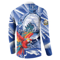 Personalized Honduras Scarlet Macaw Button Sweatshirt Happy Independence Day