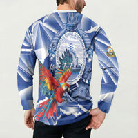 Personalized Honduras Scarlet Macaw Button Sweatshirt Happy Independence Day