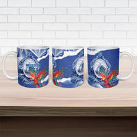Personalized Honduras Scarlet Macaw Ceramic Mug Happy Independence Day