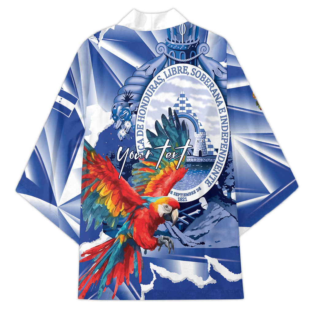 Personalized Honduras Scarlet Macaw Kimono Happy Independence Day