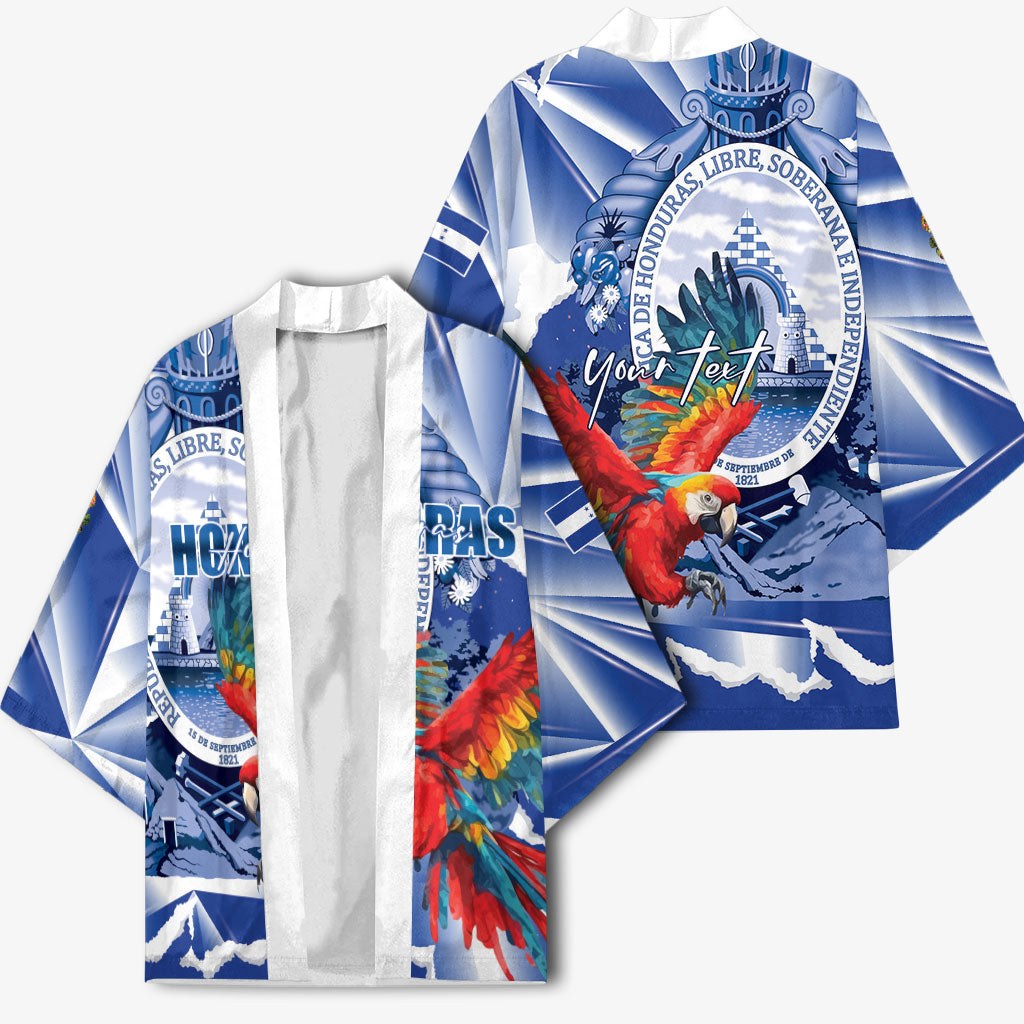 Personalized Honduras Scarlet Macaw Kimono Happy Independence Day