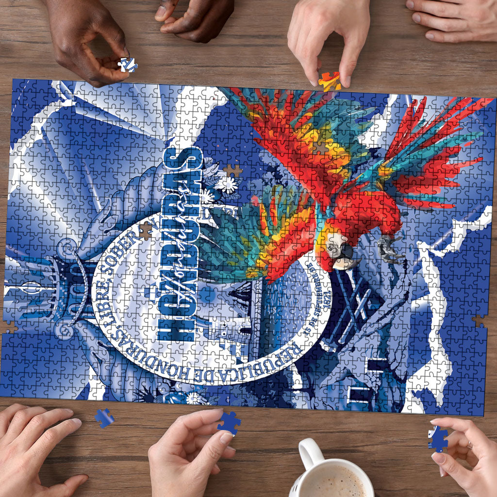 Honduras Scarlet Macaw Puzzle Happy Independence Day
