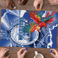 Honduras Scarlet Macaw Puzzle Happy Independence Day