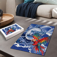 Honduras Scarlet Macaw Puzzle Happy Independence Day