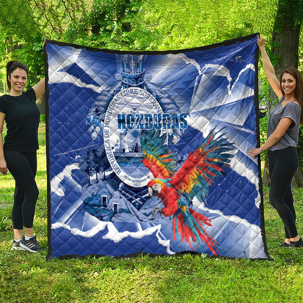 Honduras Scarlet Macaw Quilt Happy Independence Day