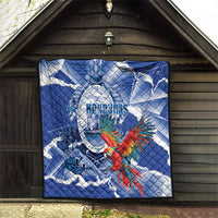Honduras Scarlet Macaw Quilt Happy Independence Day