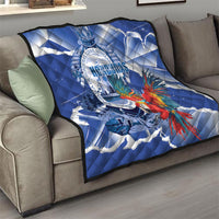 Honduras Scarlet Macaw Quilt Happy Independence Day