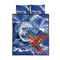 Honduras Scarlet Macaw Quilt Bed Set Happy Independence Day
