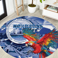 Honduras Scarlet Macaw Round Carpet Happy Independence Day