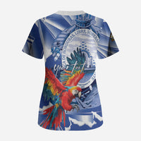 Personalized Honduras Scarlet Macaw Scrub Top Happy Independence Day