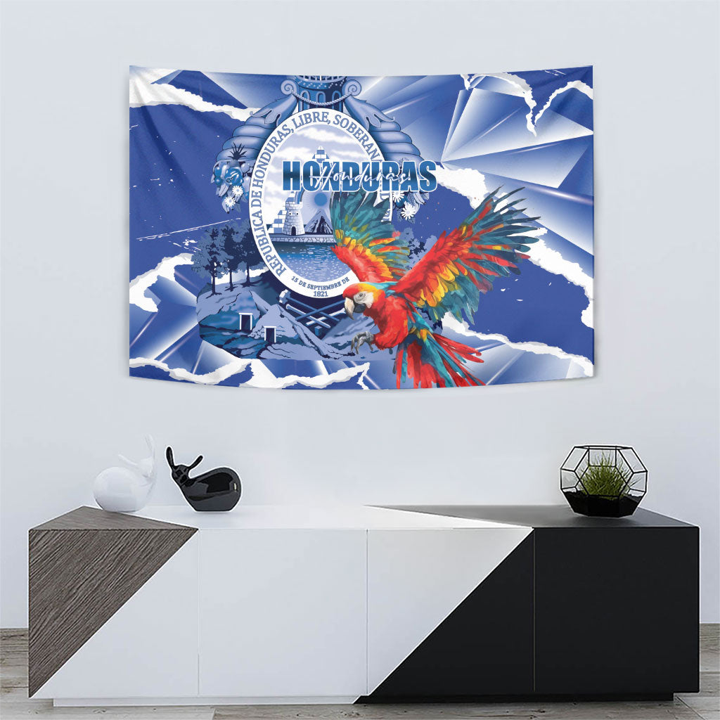 Honduras Scarlet Macaw Tapestry Happy Independence Day