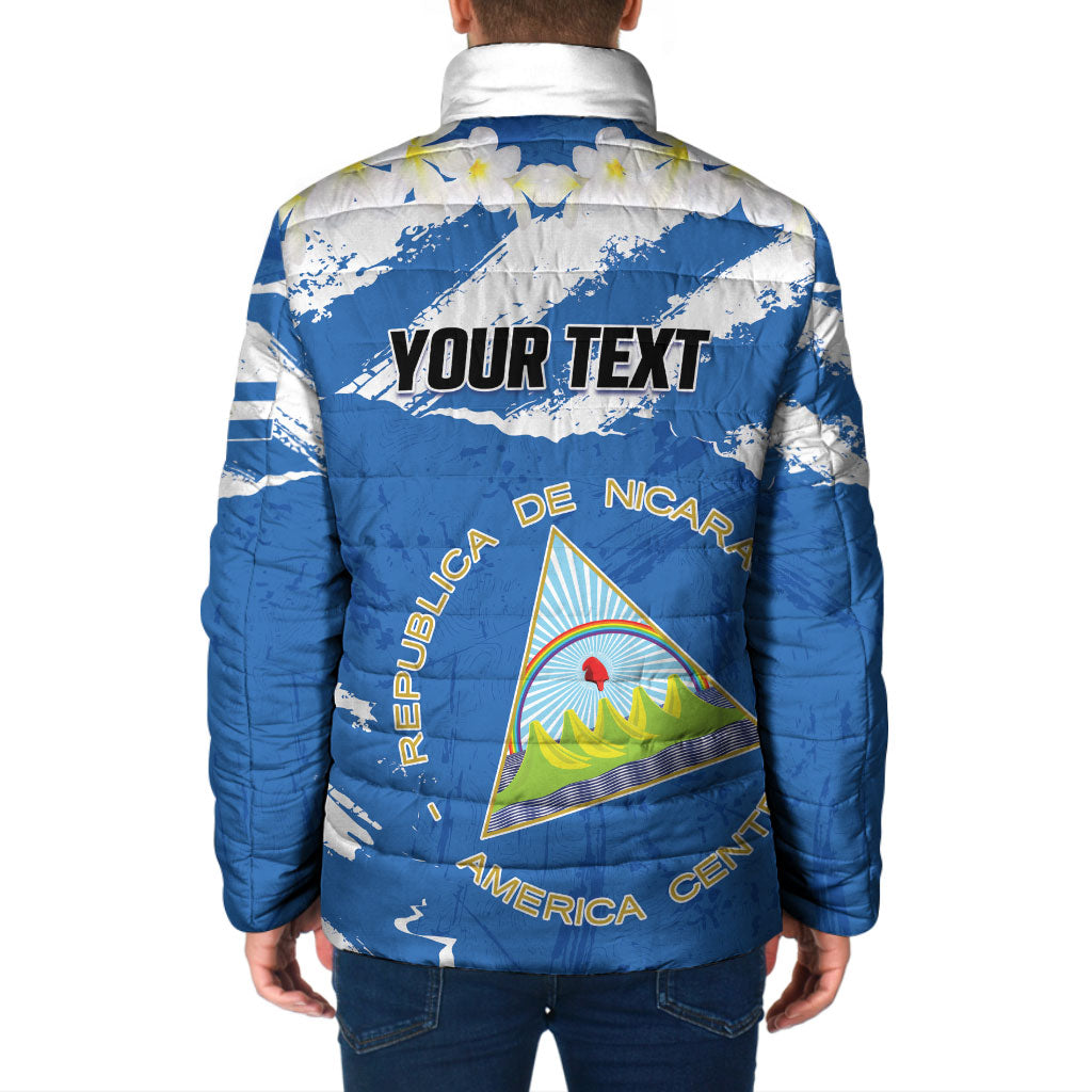 Personalized Nicaragua Sacuanjoche Padded Jacket Happy Independence Day