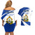 Honduras Independence Day Couples Matching Off Shoulder Short Dress and Hawaiian Shirt Map With Coat Of Arms - Wonder Print Shop