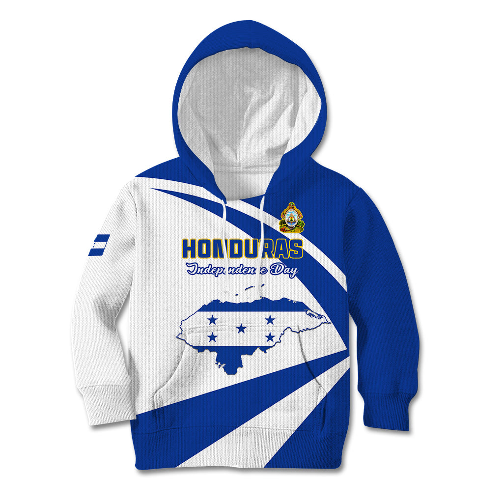 Honduras Independence Day Kid Hoodie Map With Coat Of Arms - Wonder Print Shop