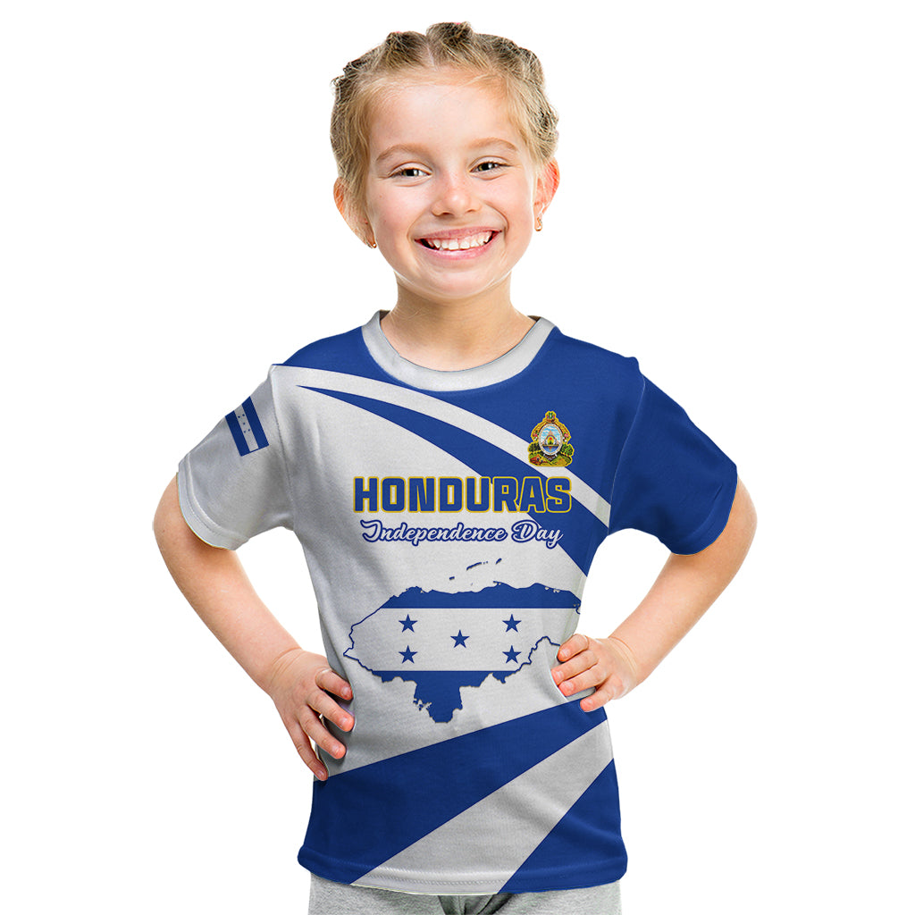 Honduras Independence Day Kid T Shirt Map With Coat Of Arms - Wonder Print Shop