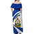 Honduras Independence Day Off Shoulder Maxi Dress Map With Coat Of Arms - Wonder Print Shop