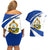 Personalised Honduras Independence Day Couples Matching Off Shoulder Short Dress and Hawaiian Shirt Map With Coat Of Arms - Wonder Print Shop