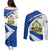 Personalised Honduras Independence Day Couples Matching Puletasi Dress and Long Sleeve Button Shirts Map With Coat Of Arms - Wonder Print Shop