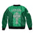 Ireland Rugby Bomber Jacket Irish Celtic Cross Mix Shamrock Pattern - Wonder Print Shop