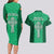 Ireland Rugby Couples Matching Long Sleeve Bodycon Dress and Hawaiian Shirt Irish Celtic Cross Mix Shamrock Pattern - Wonder Print Shop