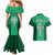 Ireland Rugby Couples Matching Mermaid Dress and Hawaiian Shirt Irish Celtic Cross Mix Shamrock Pattern - Wonder Print Shop