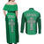 Ireland Rugby Couples Matching Off Shoulder Maxi Dress and Long Sleeve Button Shirts Irish Celtic Cross Mix Shamrock Pattern - Wonder Print Shop