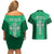 Ireland Rugby Couples Matching Off Shoulder Short Dress and Hawaiian Shirt Irish Celtic Cross Mix Shamrock Pattern - Wonder Print Shop