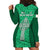 Ireland Rugby Hoodie Dress Irish Celtic Cross Mix Shamrock Pattern - Wonder Print Shop