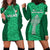 Ireland Rugby Hoodie Dress Irish Celtic Cross Mix Shamrock Pattern - Wonder Print Shop