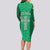 Ireland Rugby Long Sleeve Bodycon Dress Irish Celtic Cross Mix Shamrock Pattern - Wonder Print Shop