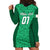 Custom Ireland Rugby Hoodie Dress Irish Celtic Cross Mix Shamrock Pattern - Wonder Print Shop