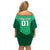 Custom Ireland Rugby Off Shoulder Short Dress Irish Celtic Cross Mix Shamrock Pattern - Wonder Print Shop