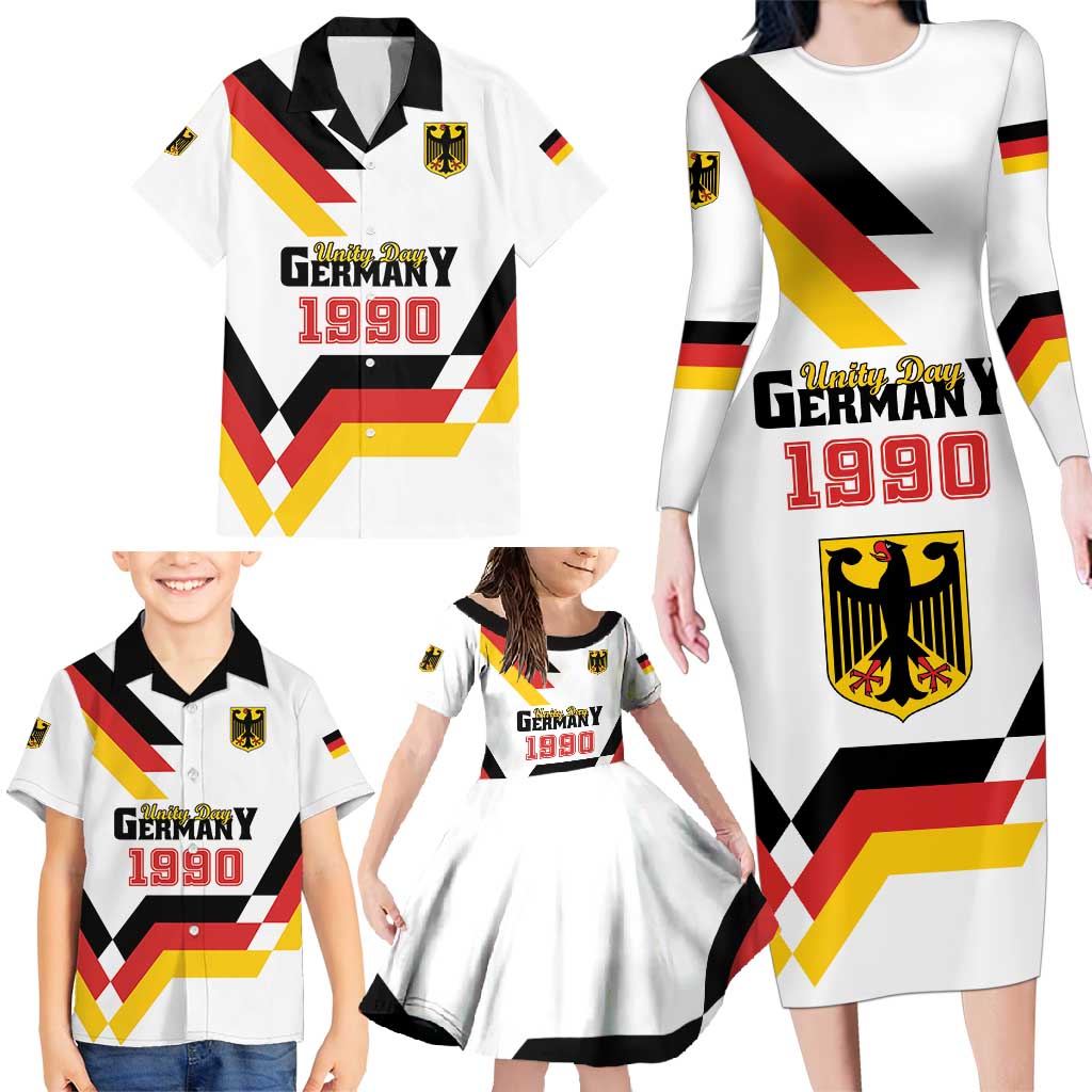 Personalized Germany Unity Day 1990 Edition Family Matching Long Sleeve Bodycon Dress and Hawaiian Shirt Unique Style - Wonder Print Shop