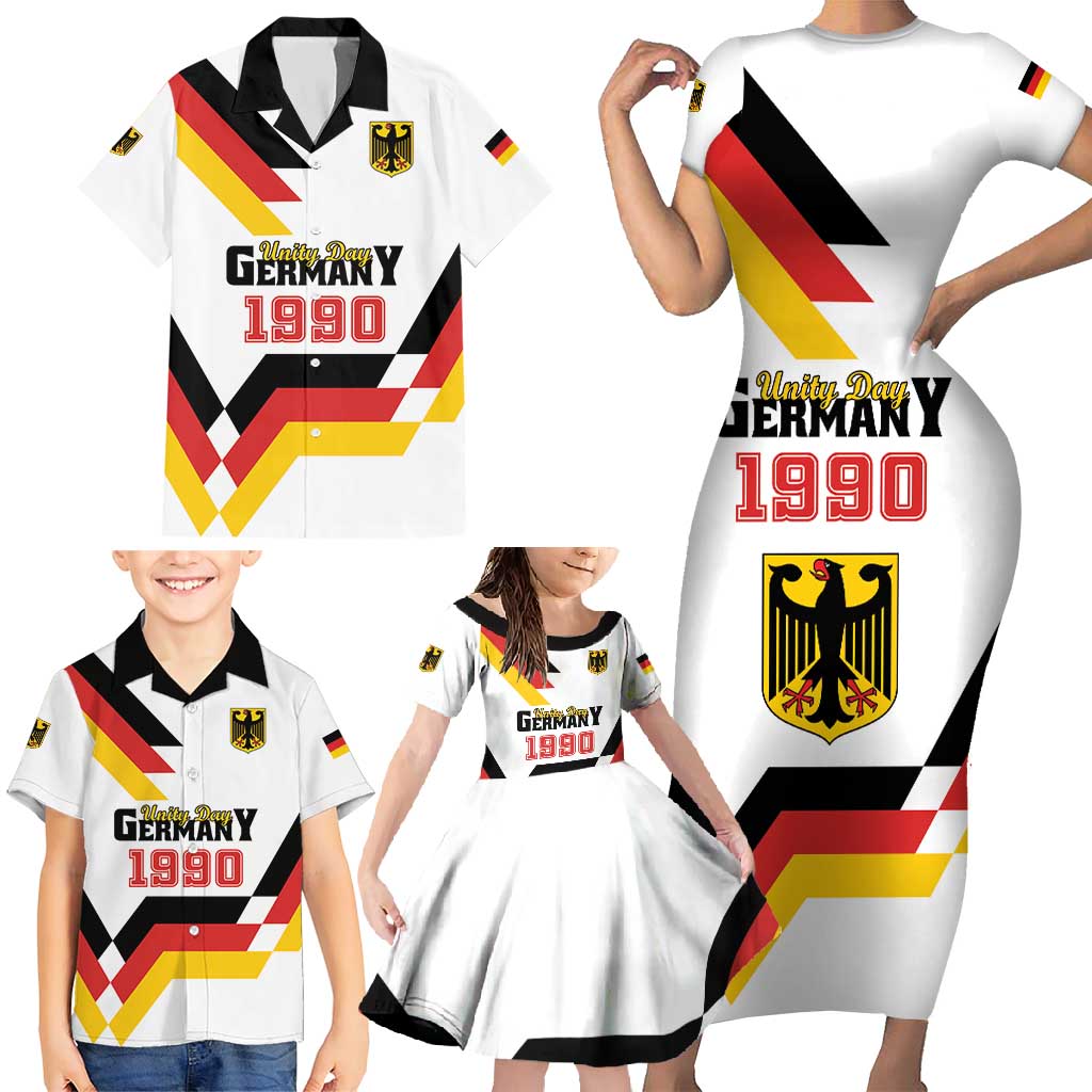 Personalized Germany Unity Day 1990 Edition Family Matching Short Sleeve Bodycon Dress and Hawaiian Shirt Unique Style - Wonder Print Shop