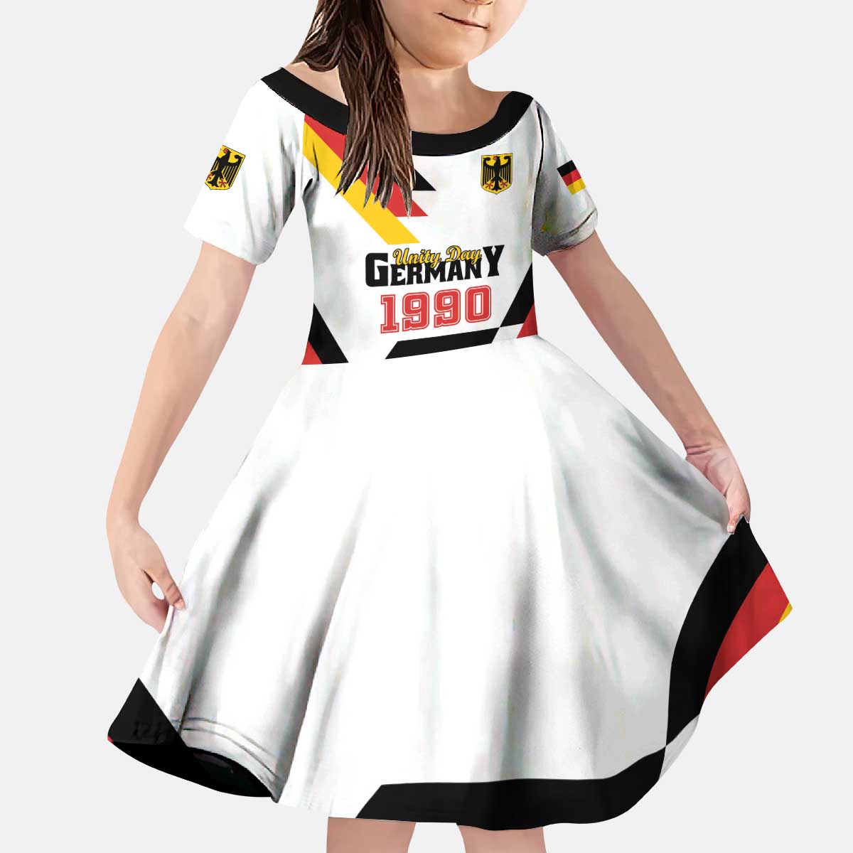 Personalized Germany Unity Day 1990 Edition Kid Short Sleeve Dress Unique Style - Wonder Print Shop