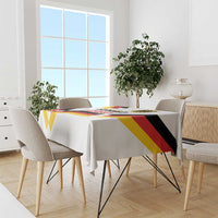 White Germany Unity Day 1990 tablecloth with black red and yellow stripe design