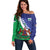 Lesotho 1966 Unique Off Shoulder Sweater Spiral Aloe Coat of Arms - Wonder Print Shop