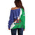 Lesotho 1966 Unique Off Shoulder Sweater Spiral Aloe Coat of Arms - Wonder Print Shop