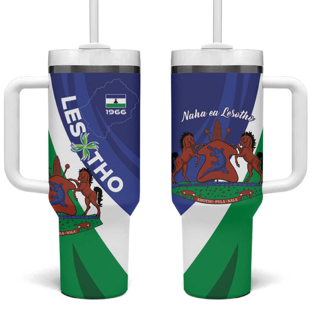 Lesotho 1966 Unique Tumbler With Handle Spiral Aloe Coat of Arms