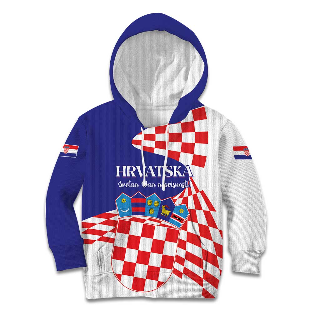 Personalized Croatia Independence Day 1991 Kid Hoodie Sretan Dan neovisnosti Hrvatske - Wonder Print Shop