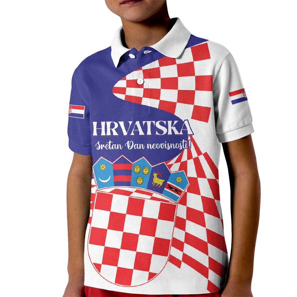 Personalized Croatia Independence Day 1991 Kid Polo Shirt Sretan Dan neovisnosti Hrvatske - Wonder Print Shop