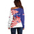 Personalized Croatia Independence Day 1991 Off Shoulder Sweater Sretan Dan neovisnosti Hrvatske - Wonder Print Shop