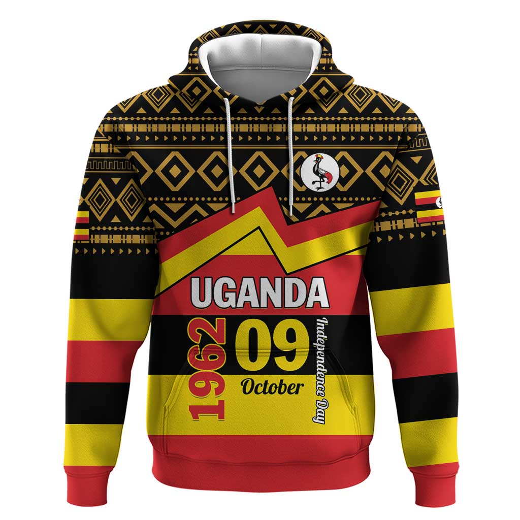 Personalized Uganda Independence Day 1962 Hoodie African Pattern - Wonder Print Shop