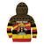 Personalized Uganda Independence Day 1962 Kid Hoodie African Pattern - Wonder Print Shop